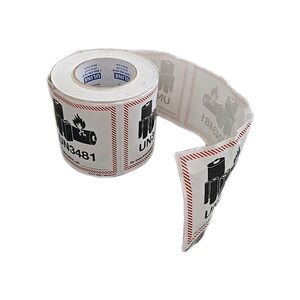 Uline UN3481 Lithium Ion Battery Shipping Labels Used